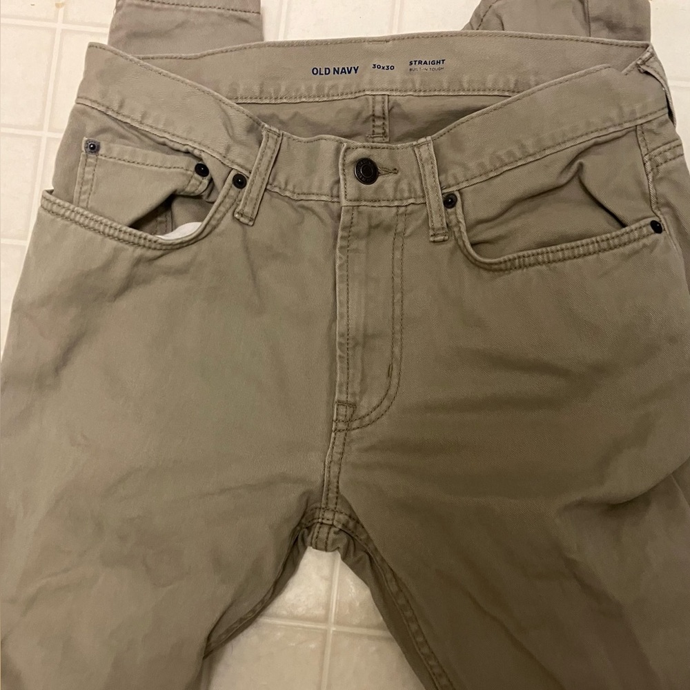 Old Navy Men's Straight Khaki Pants 30x30